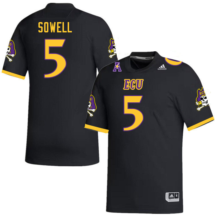 Chase Sowell ECU Jersey,East Carolina Pirates #5 Chase Sowell Jersey Youth College-Black